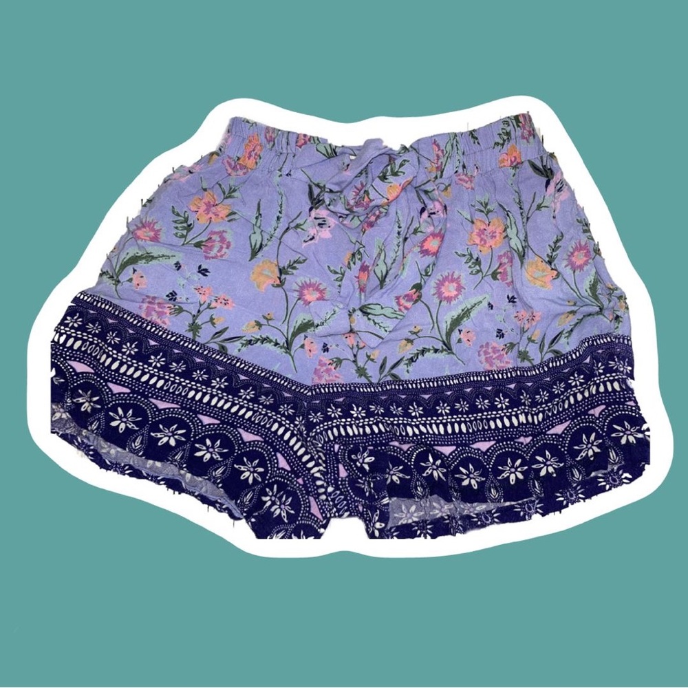 Angie Shorts, Floral Purple